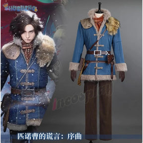 Lies of P: Overture Male lead P Cosplay Costume Coat pants belt props accessories scarf set Halloween party new fashion uniform