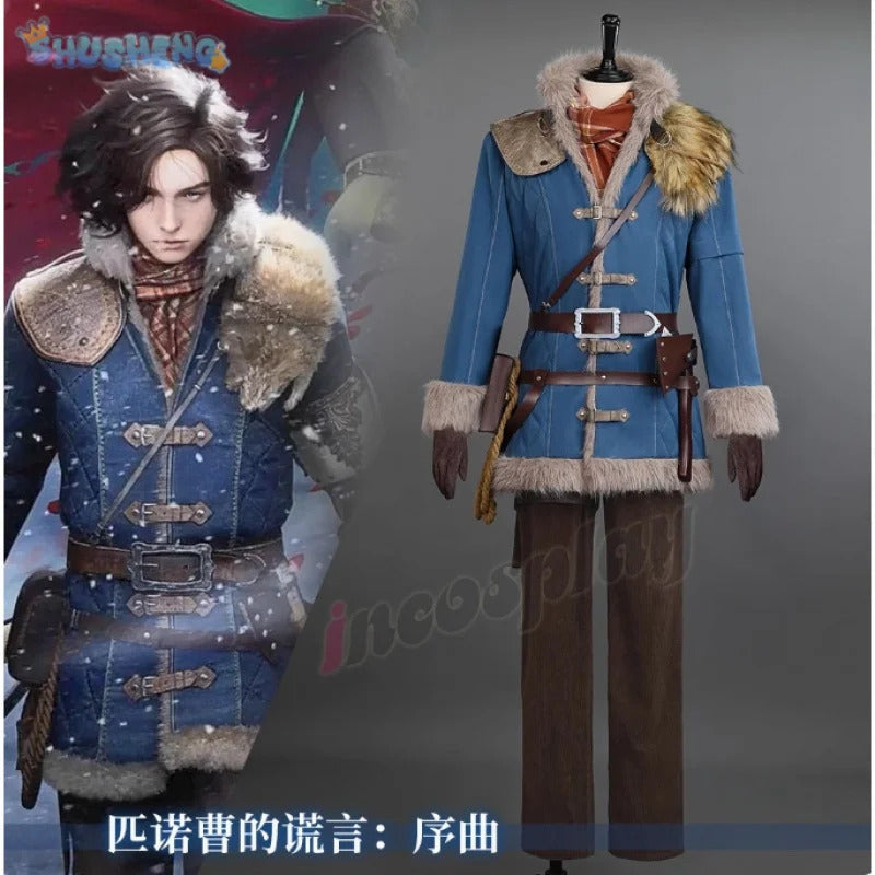 Lies of P: Overture Male lead P Cosplay Costume Coat pants belt props accessories scarf set Halloween party new fashion uniform