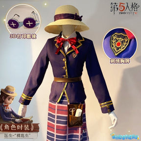 Game Identity V Doctor Emily Dyer Ivory Tower Cosplay Costume  Women Dress Anime Outfit Halloween Party Roleplay Fullset