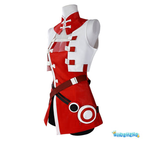Yuezheng Ling V3 Cosplay Costume For Halloween Christmas Festival Vsinger Girl Singer Yuezheng Ling Role Play Red Dress