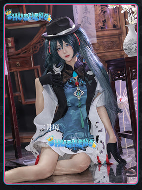 Miku Jasmine Chinoiserie Cheongsam Outfits Anime Cosplay Costumes