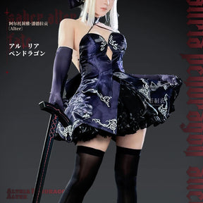 New Saber King Arthur  Fate/stay night FGO Altria Pendragon Cosplay Costume Women sexy dress accessories prop Halloween uniform
