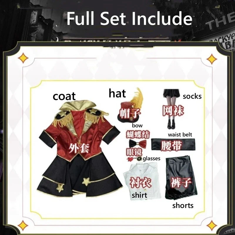 Margaretha Cell Female Dancer Cosplay Game Identity V Costume Hat glasses stockings accessories Halloween party uniform set