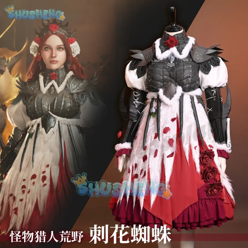 Monster Hunter Wilds Spiny Spider Lala Barina Cosplay Costume Full Set Uniform Props Accessories Women Halloween Carnival Party