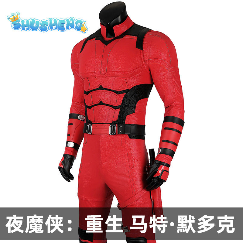 New Daredeviling Cosplay Born Again Cosplay Costume Jumpsuit Helmet Gloves Leggings For Game Party Custom Made