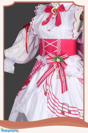 Anime Strawberry Miku 15th Anniversary Cosplay Costume Miku Lovely Lolita Dress Women Halloween Uniform Party Fancy Dress
