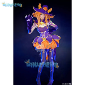 Game Lol Neeko Cosplay Costume Ears, hats, tail，accessories Halloween party funny and cute uniform Neeko Woman Man Set