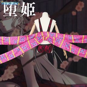 Daki cosplay costume hair pins tattoo wig anime cosplay upper moon 6 sexy kimono dress party Daki outfit Women