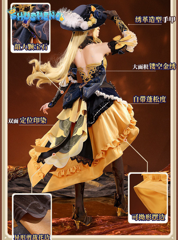 Game Cosplay Series:Genshin Impact-Navia Caspar Cosplay Costume Shoes Wig full set Shushengcos
