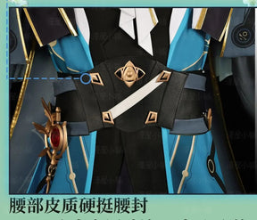 Shusheng-R Game Anaxagoras Honkai: Star Rail Cosplay Costume Halloween Carnival Handsome Coat Gloves Eye Mask Props Wig Men Uniform New Set