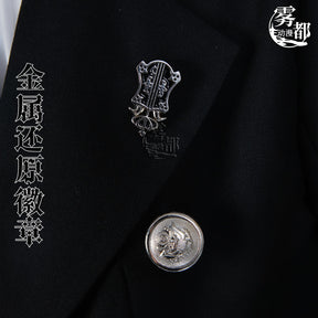 Black Butler Cosplay Japanese Anime Kuroshitsuji Sebastian Michaelis Cosplay Costume Unisex Uniforms 8 piece with Tattoo Sticker