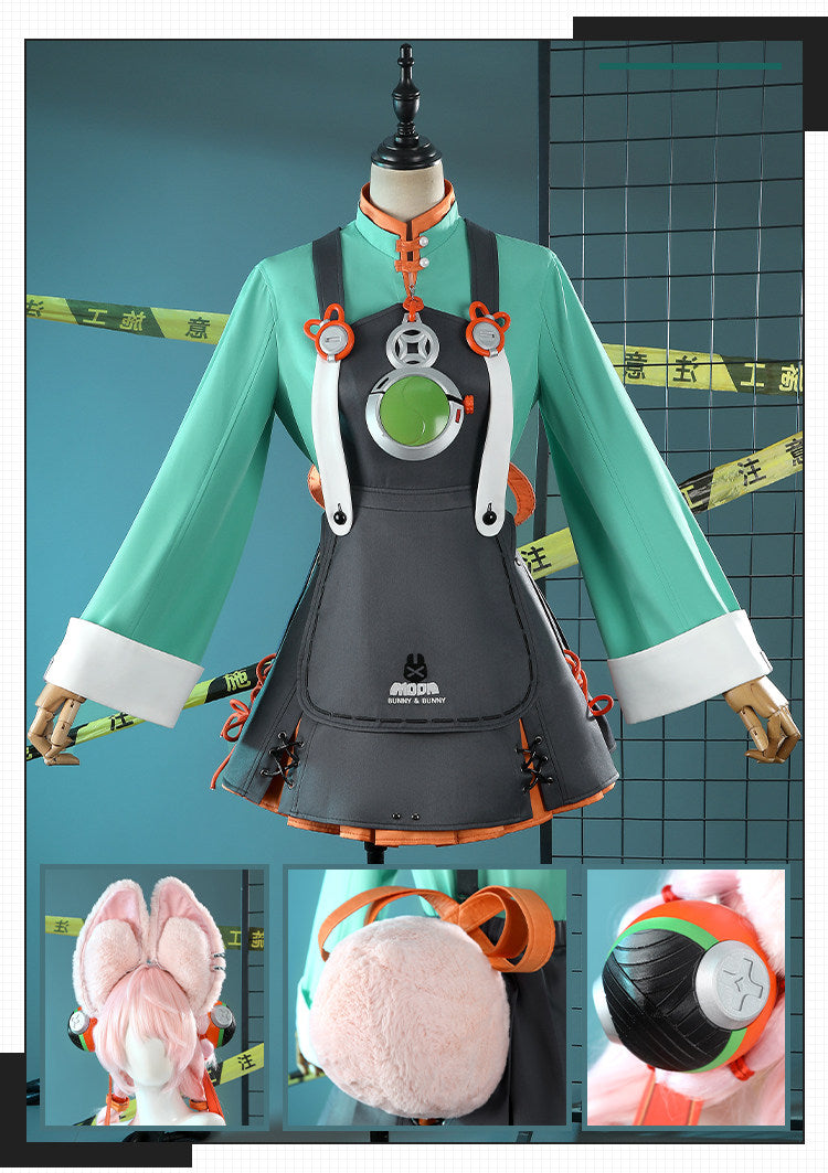 Shusheng-R Zenless Zone Zero Zhao Cosplay Costume Halloween Party Uniform Accessories Props Shoes Gloves Tail Complete Set