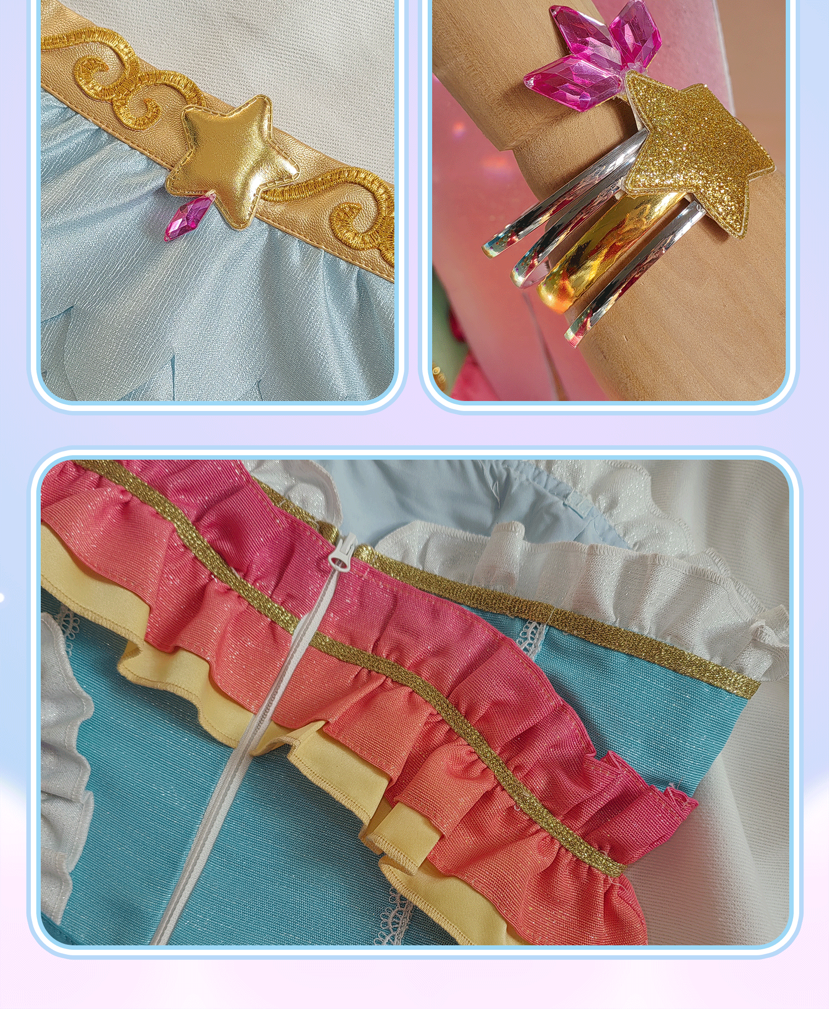 Shusheng-R Anime Aikatsu! Hoshimiya Ichigo Lolita Dress Cosplay Costume S-XXL