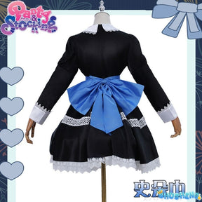 Stocking Anarchy Cosplay Panty & Stocking Black Dress Uniform Long Blue Halloween Party Outfits for Women