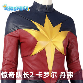 Carol Cos Danvers Cosplay Costume Jumpsuit Disguise Adult Women Outfits Superhero Female Fantasia Halloween Carnival Party Suit