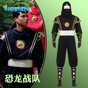 New Fantasia Power Samurai Rangers Cosplay Costume Morpher Mighty Morphin Black Set Custom Made