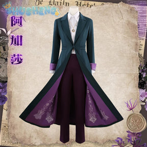 Agatha Harkness Cosplay Prof. Emeritus Harkness Costume Movie coat shirt pants necklace carnival party men women suit uniform