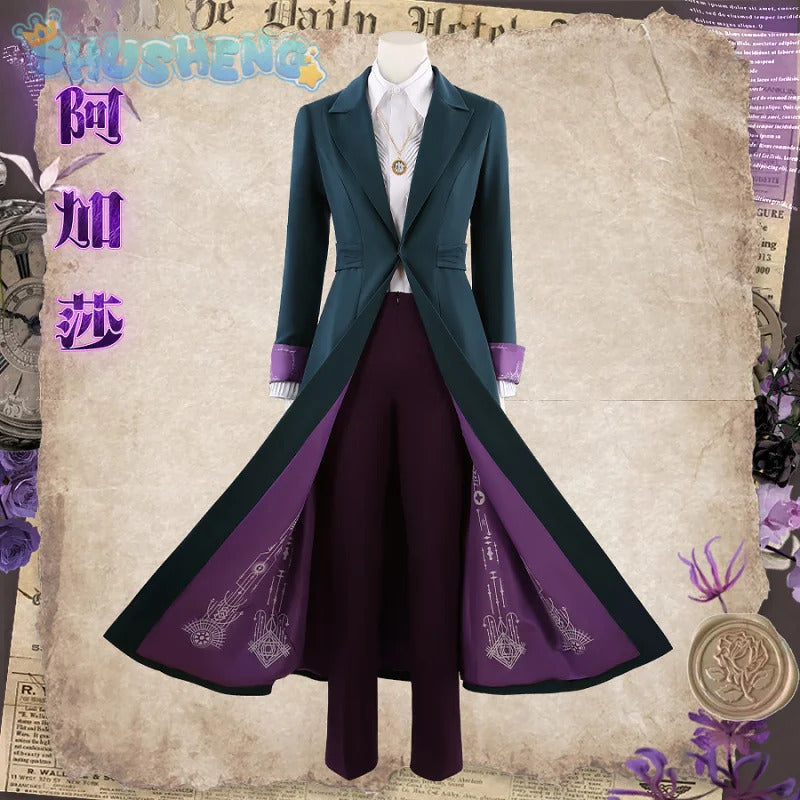 Agatha Harkness Cosplay Prof. Emeritus Harkness Costume Movie coat shirt pants necklace carnival party men women suit uniform
