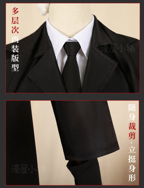 Osamu Dazai Cosplay Costume Black Trench Jacket Pants Gloves bandage Dazai Osamu Outfits Uniform Halloween Kostum For Anime Comic Con