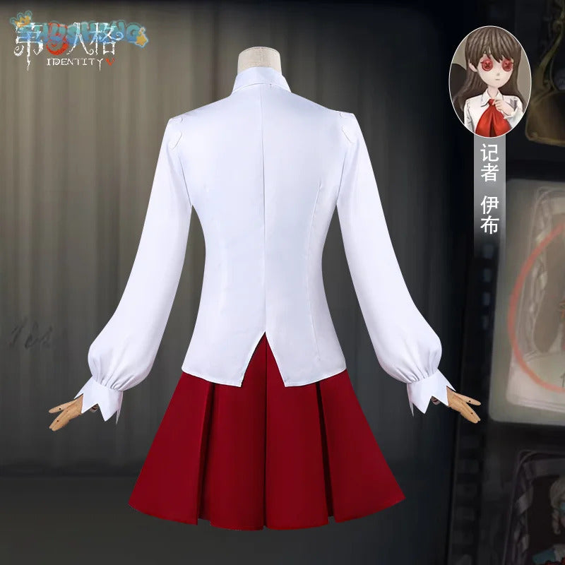 Game Identity Ⅴ linkage IB Cosplay Reporter Alice Delos ivu Costume Shirt skirt tie socks Halloween party sweet JK uniform set