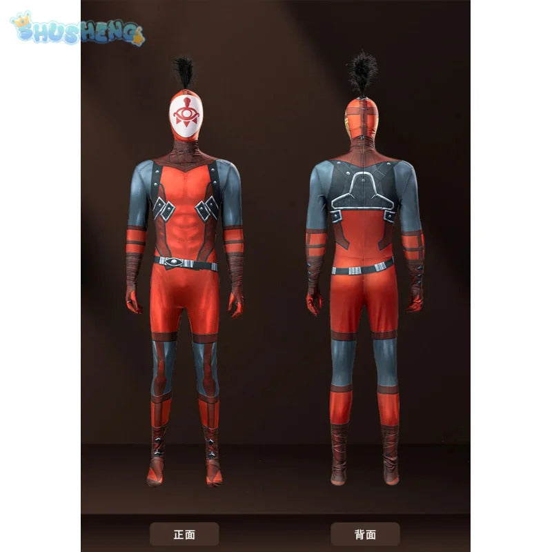 Link Yiga Clan Zelda: Tears of the Kingdom  Cosplay Costume Halloween Tight jumpsuit Uniform Men's Fantasy Mask Headset Prop Set