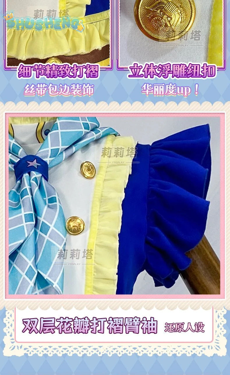 Kiriya Aoi shibuki ran Cosplay Anime Aikatsu！Costume Sweet Cute Lolita Dress  Accessories prop Halloween Party Women's Uniform