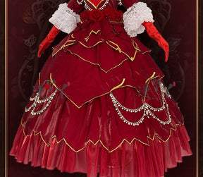 Identity V Specimen Gallery Bloody Queen Official Cosplay Costume Women's Long Dress Game Full Of Suit Character Roleplay Outfit