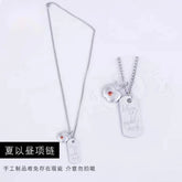 Game:Love And Deepspace Cosplay Caleb Childhood Friend Cos Costume Jacket Daywear Metal Square Necklace