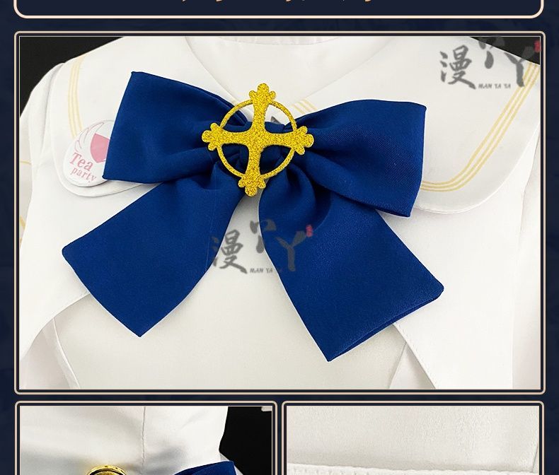 Blue Archive cosplay Misono Mika Cosplay Costumes  Princess Girl Wedding Satin Dress Shawl Headwear Suit Costume