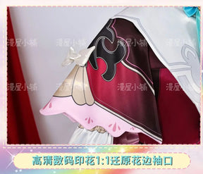 Shusheng-N Honkai Star Rail Hyacine Cosplay Costume Dress Hat Uniform Amphoreus Carnival Halloween Party for Women Girls Props