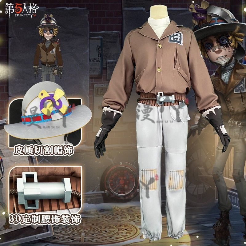 Game Identity V Prospector Norton Campbell Cosplay Costume Red Party Suit Halloween Carnival Uniforms Custom Made