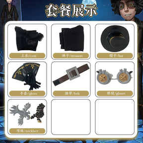 Game Identity Ⅴ Norton Campbell Prospector Cosplay Costume Hat glasse jewelr props Halloween party handsome uniform complete set