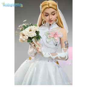 Invisible Woman Susan Storm Richards Cosplay Rivals Costume Halloween Party Women Fantasy Wedding Dress Gloves Socks Sexy Set