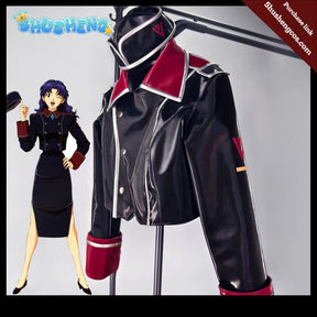 Cosplay Series:  Neon Genesis Evangelion EVA Misato Katsuragi Cosplay Costume Captain Uniform Outfit Shushengcos