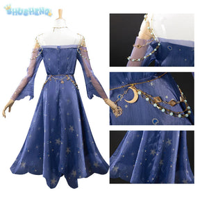 Shusheng-N Game Identity Ⅴ Ada Mesme  Psychologist Cosplay Costume Crown headwear glasses props wig dress set Halloween sexy purple uniform