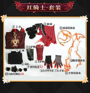 Shusheng-R COS-HoHo Identity V Knight Rare Fashion Game Suit Handsome Uniform Cosplay Costume Halloween Party Role Play Outfit Men S-XXL