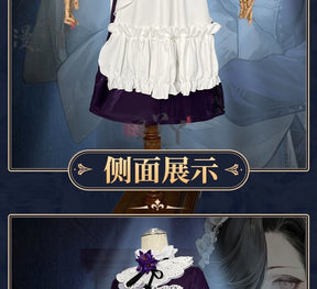 Game Reverse:1999 Tuesday Christine Cosplay Costume St. Pavlov Foundation Deep Purple Maid Dress Woman Sexy Cute Party Suit