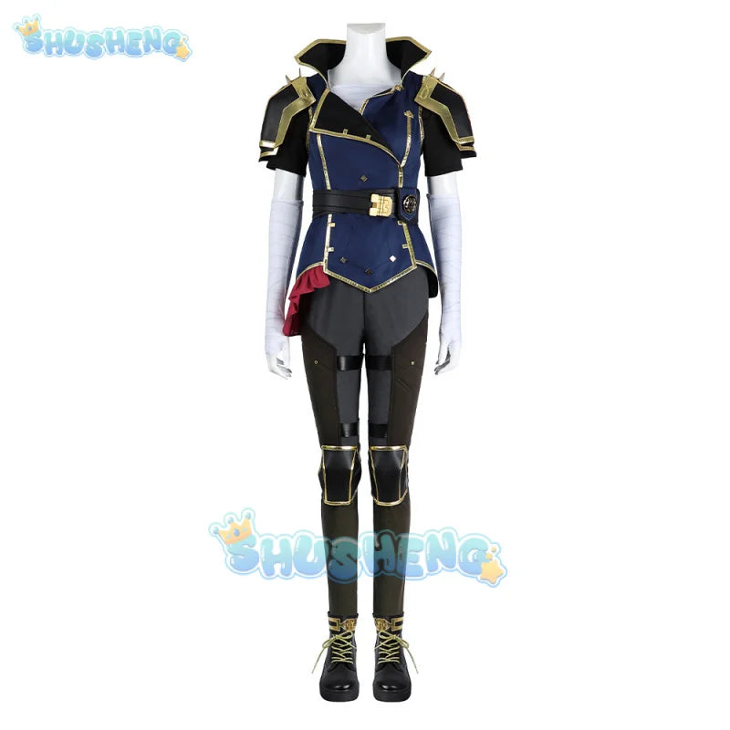 Vi Acrane Cosplay LOL Costume Game Arcane Vi Cosplay Wig Outfits Halloween Carnival Suit Custom Made Halloween Costume