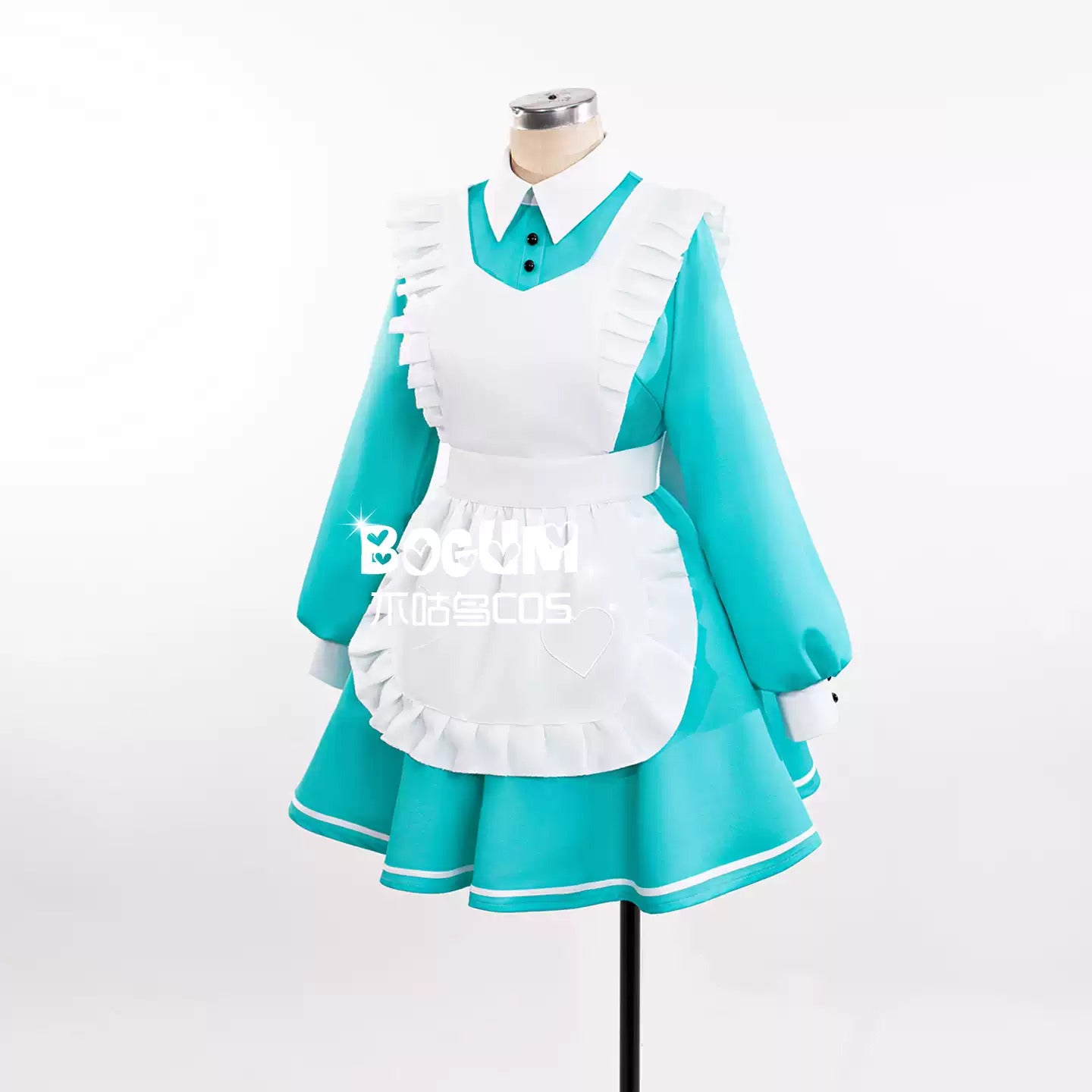 Shusheng-R Miku Cosplay Costume Alice's Maid Dress Full Set Uniform Role Play Halloween Carnival Party Outfit for Women