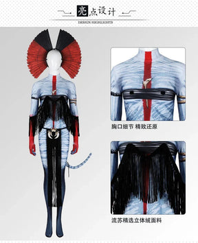 Shusheng-R Avatar:Fire and Ash Neytiri te Ckaha Mo'at’ite Cosplay Costume Tail Zentai Female Halloween Party Bodysuit