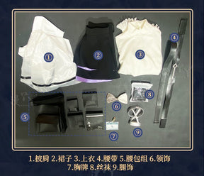 Arknights Priestess Cosplay Costume Game Uniforms Women Halloween Party Girls Clothes Outfit Anime Event Trench Skirt