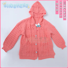 Fragaria Memories Kurode Merold Cosplay Costume Cute and sweet pink sweater jacket pants, wig Halloween party uniform MEROLD set