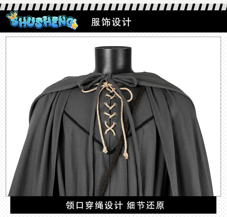 Movie Gandalf Cosplay Costume Anime Sorcerer Cos Uniform Halloweeen Carnival For Men Women Cloak Cape Hat Suit Perform Clothes