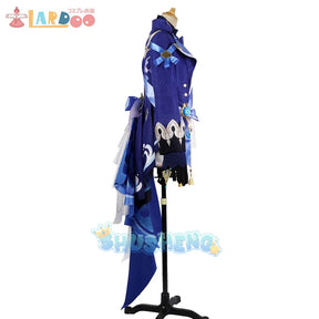 Anime Game Genshin Impact Focalors Cosplay Hat Wig Hair Full Set Outfit Carnival Women's Outfit Dress Halloween Costume