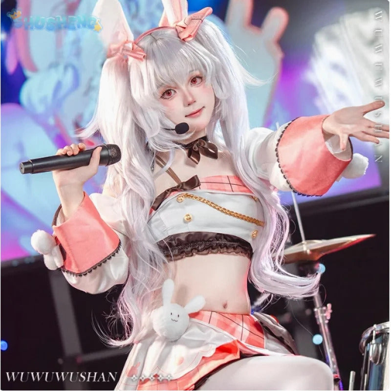 Game Azur Lane USS Laffey Cosplay Costume Halloween Carnival New Pink Song Dress Accessories Props Wig Uniform Women's Sweet Set