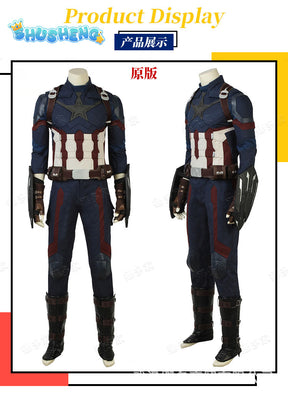 Infinity War Captain America Cosplay Avengers Costume Superhero Spandex Halloween Costume Suits Adult