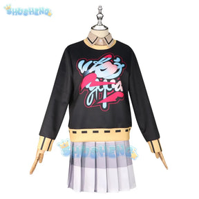 Game Persona 5: The Phantom X Motoha Arai Cosplay Costume Hoodies Plaid Skirt Leisure Time Uniform Wig Woman Sexy Party Suit