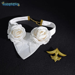 Anime HMS Janus Azur Lane cosplay costume Dress Socks Headwear Necklace Set Halloween Party Gorgeous Wedding Dress New Uniform