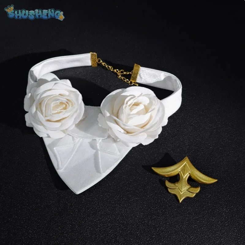 Anime HMS Janus Azur Lane cosplay costume Dress Socks Headwear Necklace Set Halloween Party Gorgeous Wedding Dress New Uniform