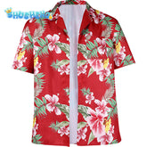 Game Like a Dragon Cosplay Infinite Wealth Ichiban Kasuga Hawaii Costume Men's Seaside Vacation Shirt Floral Short Sleeve Top